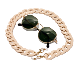 Cadena para gafas beige